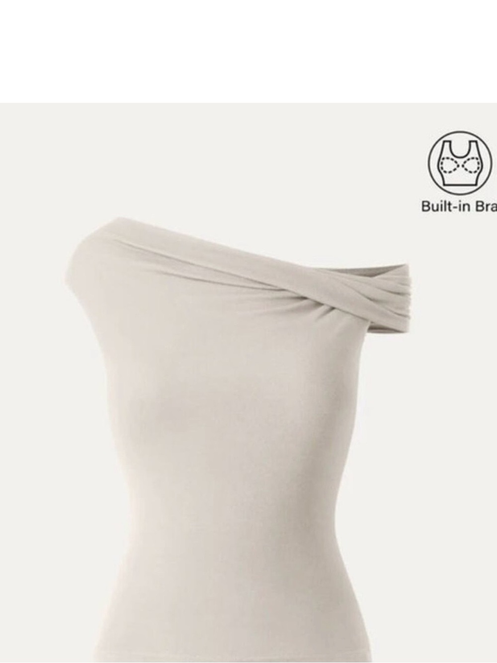 OGL Top Size L NEW Eco-SkinKiss Multi-wear Versatile Necklines Brami Top Cream